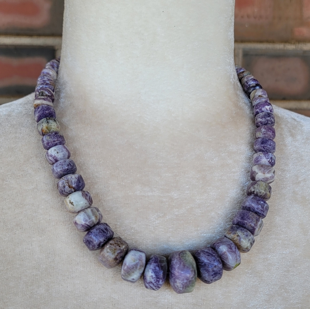 Purple Charoite Jay King Mine Finds Sterling Togggle Clasp Necklace
